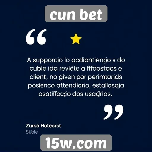 Avaliação do suporte ao cliente da Cun Bet